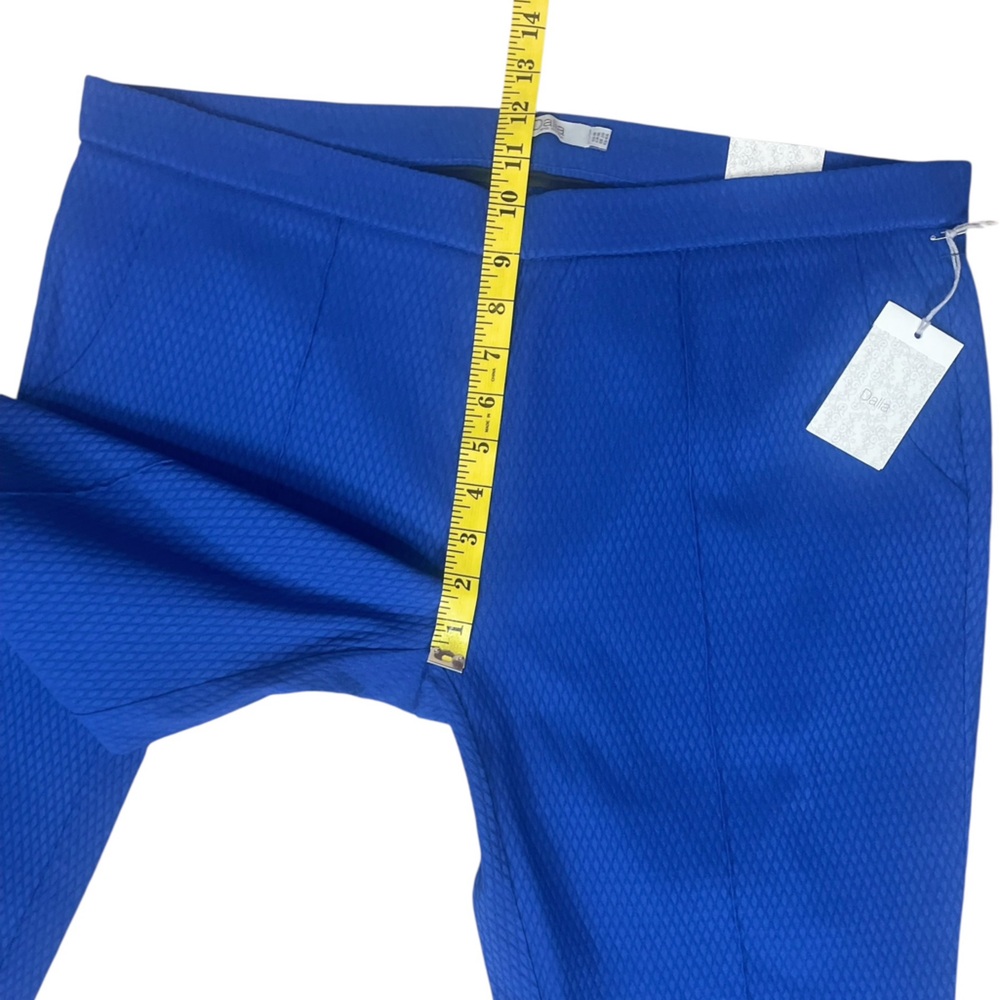 NWT Dalia Royal Blue Textured Ankle Pants (DM) - Picture 4 of 10